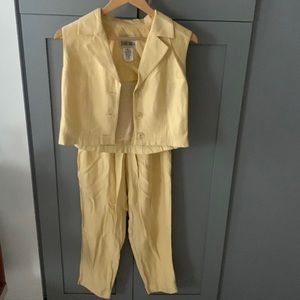 Tailored yellow suit